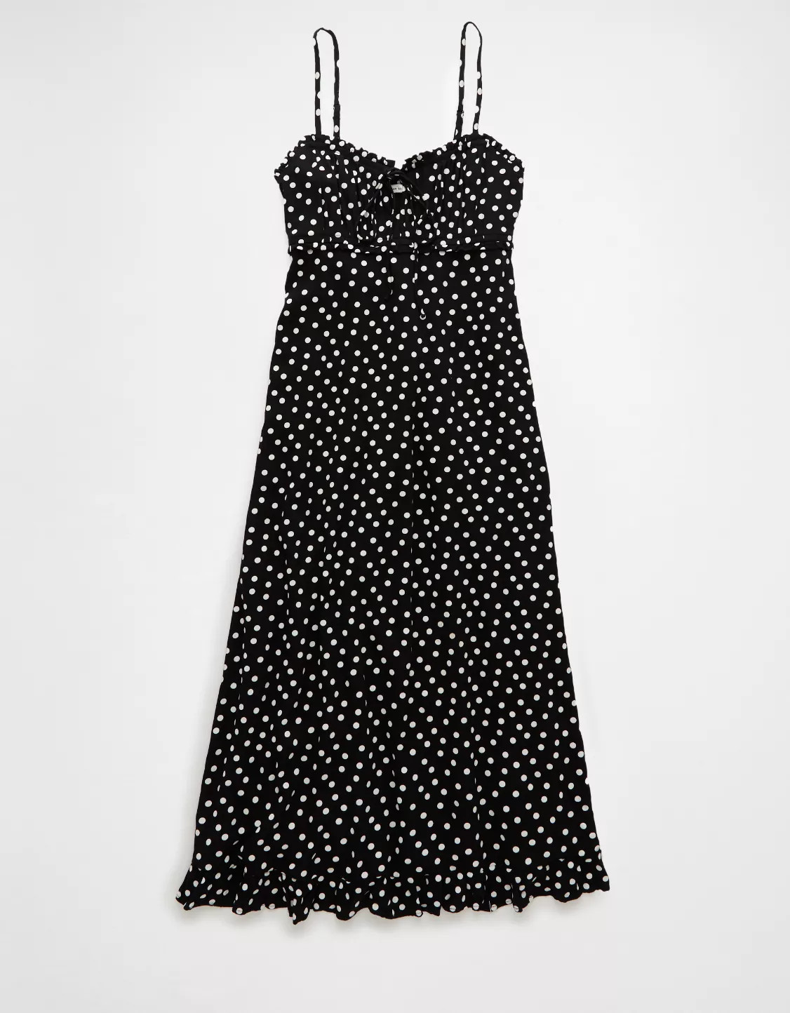AE Polka Dot Midi Slip Dress | American Eagle Outfitters (US & CA)