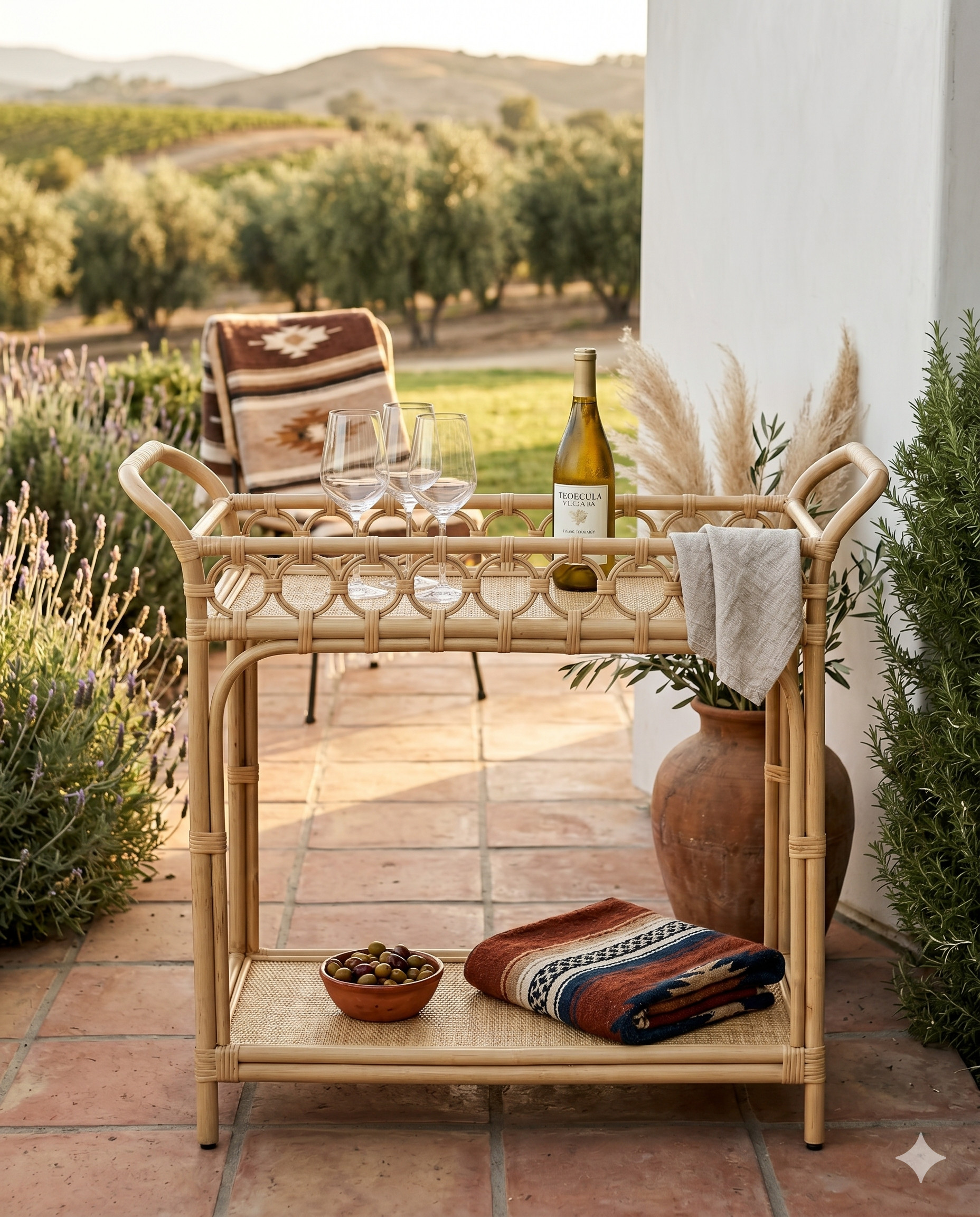 The bar cart that makes every gathering feel like an occasion. Monique Lhuillier's Siena is the kind of piece you buy once and style forever — that rattan detailing is absolutely everything. 🤍 Shop linked.
pottery barn, senora era, senora life, wine country home style, outdoor  

 #LTKOver40 #LTKHome