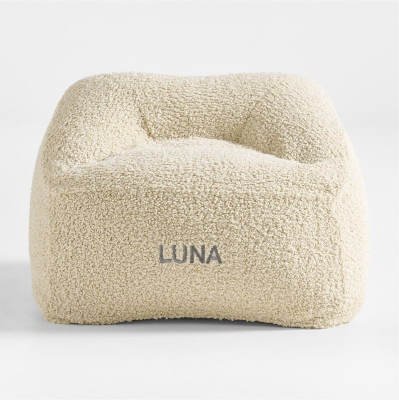 Ivory Sherpa Kids Lounge Chair + Reviews | Crate & Kids | Crate & Barrel