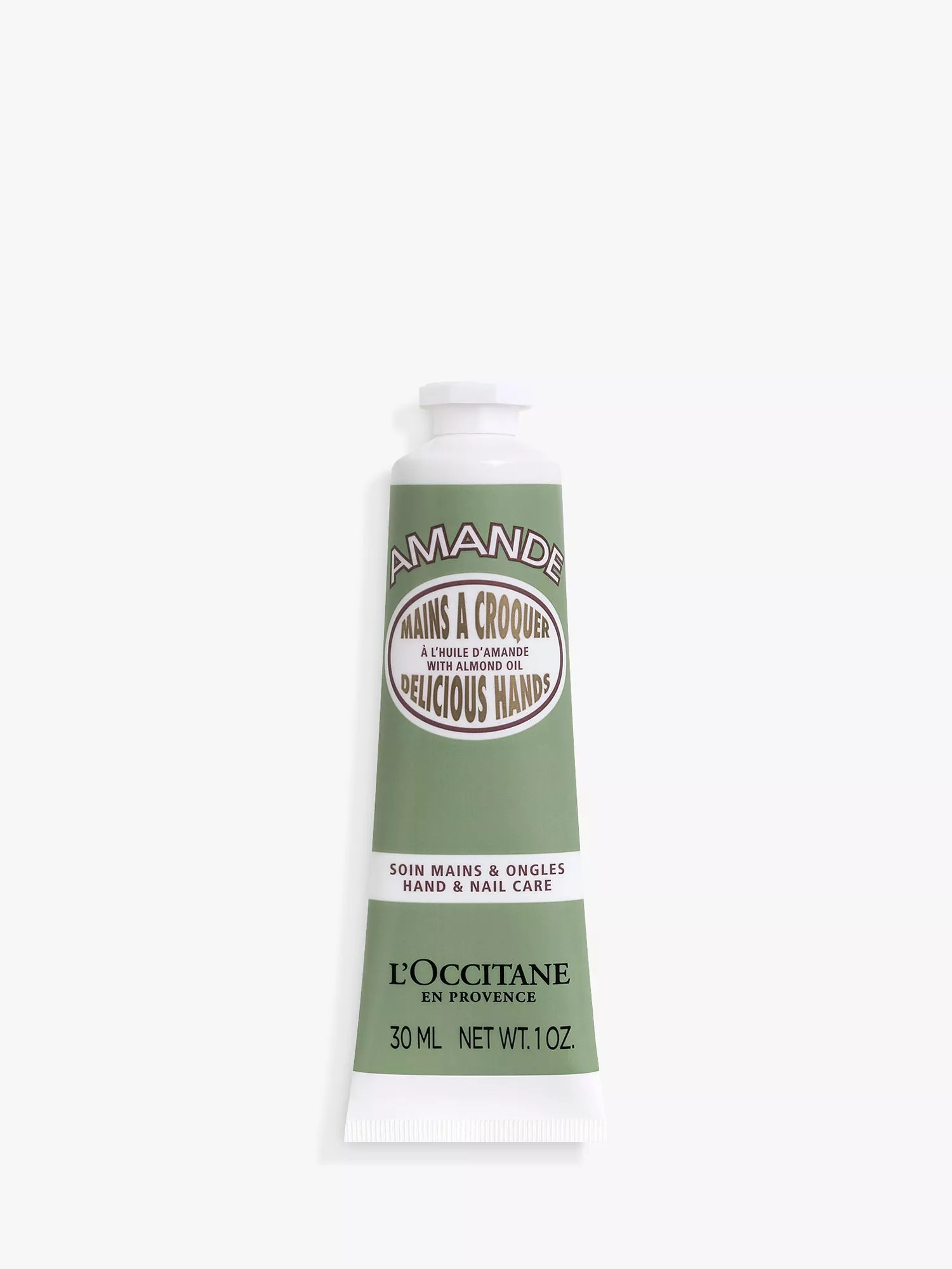L'OCCITANE Almond Delicious Hand Cream, 30ml | John Lewis (UK)