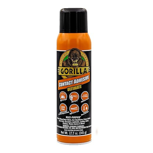 Gorilla Contact Adhesive Ultimate, 12.2oz Web Spray Adhesive, White, (Pack of 1) | Amazon (US)