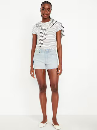 High-Waisted OG Jean Cut-Off Shorts | Old Navy (US)