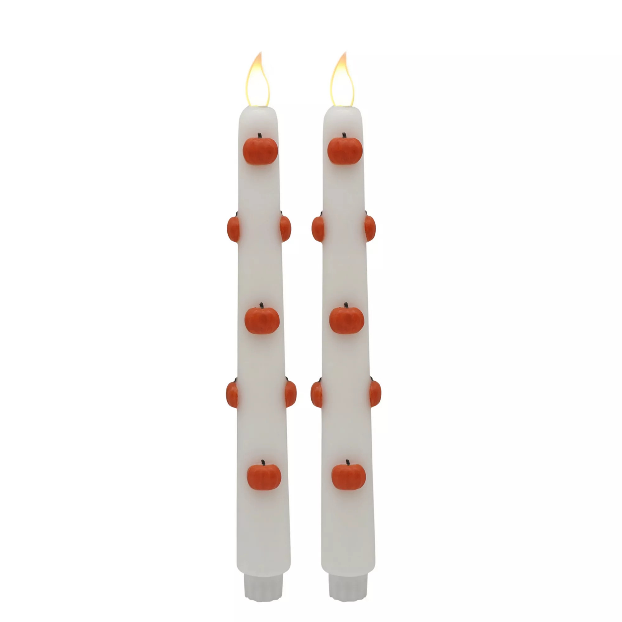 Celebrate Together\u2122 Fall Set of 2 Pumpkin LED Taper Candles | Kohl's