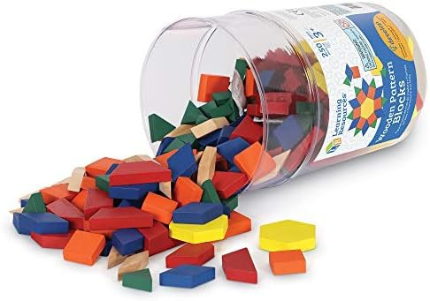 Learning Resources Wooden Pattern Blocks, Early Math Concepts, Set of 250, Ages 3+ | Amazon (US)