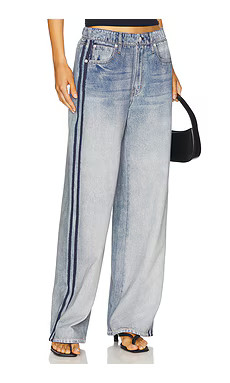Rag & Bone Miramar Wide Leg Track Jeans in Coney from Revolve.com | Revolve Clothing (Global)
