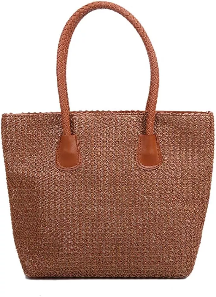 OWGSEE Straw Beach Bag, Small Straw Purse for Women Summer Woven