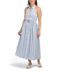 Halter Striped Dress With Necklace | Midi Dresses | Marshalls | Marshalls