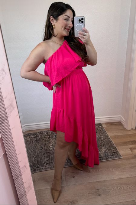Gorgeous asymmetrical wedding guest or vacation dress!! I am only 5’0” and it was just slightly long but I easily could have worn higher heels!!

26 weeks pregnant here and wearing a size small!

Wedding guest dress, summer wedding, amazon fashion, amazon dresses, affordable dresses, pink dress, vacation style

#LTKWedding #LTKParties #LTKFindsUnder50