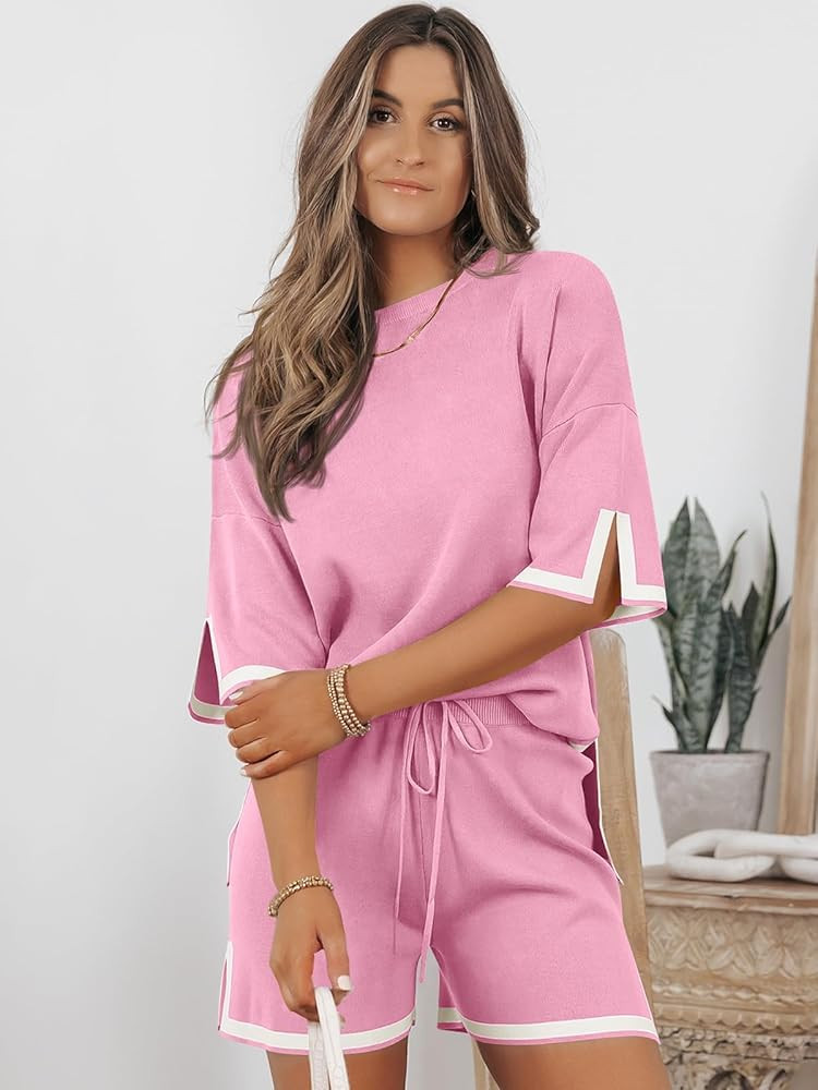 LILLUSORY 2 Piece Sets for Women Summer 2026 Two Piece Matching Lounge Sets Short Casual Outfits ... | Amazon (US)