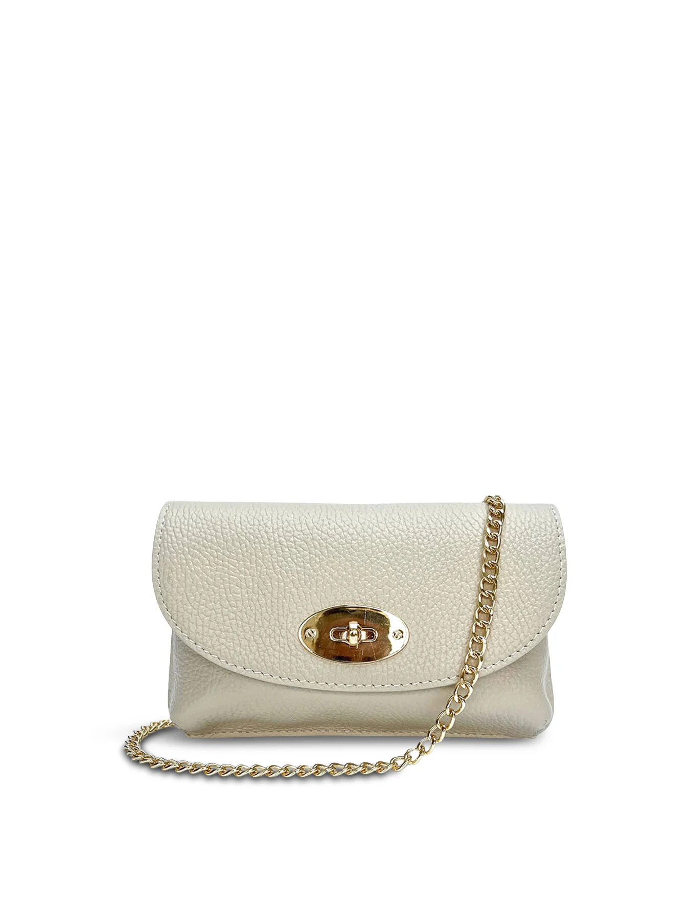 The Mila Stone Leather Phone Bag | Fenwick UK