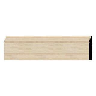 WM163 0.56 in. D x 5.25 in. W x 96 in. L Wood White Oak Baseboard Moulding | The Home Depot