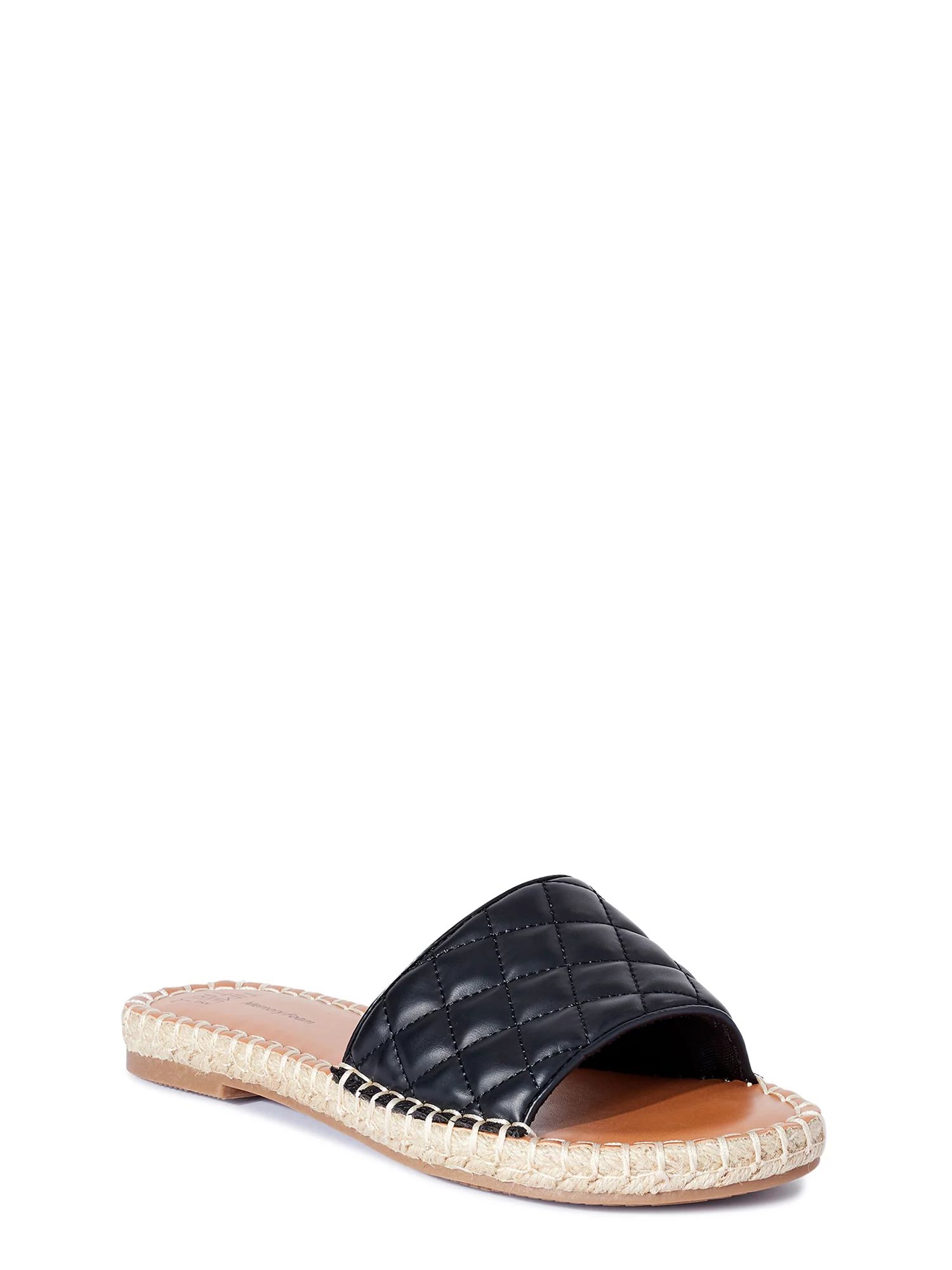 Time and Tru Women’s Quilted Espadrille Slides | Walmart (US)