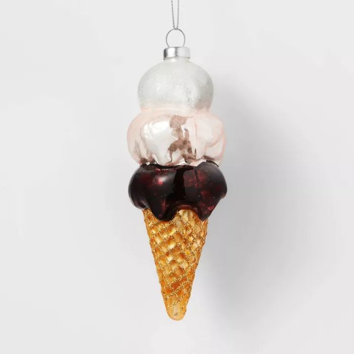 Glass Ice Cream Cone Christmas Tree Ornament - Wondershop™ | Target