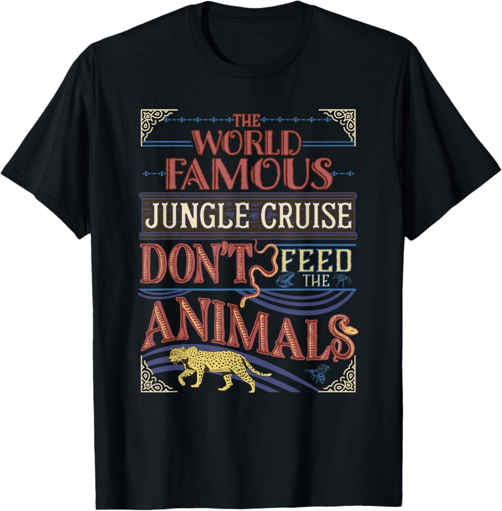 Disney Jungle Cruise World Famous Don't Feed The Animals V2 T-Shirt | Amazon (US)
