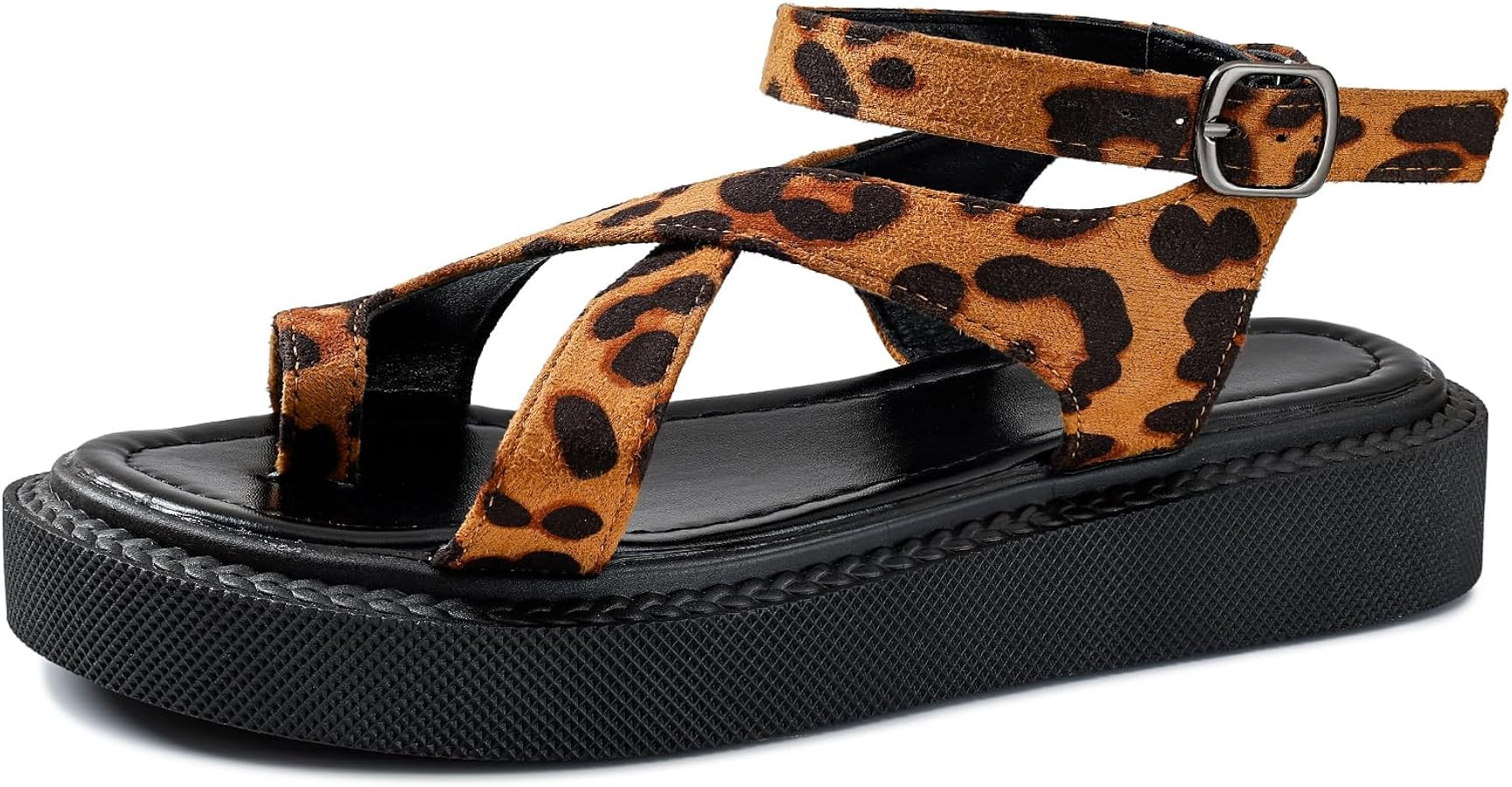 Women's Sandals with Ankle Strap, Comfortable Walking Summer Beach Wide Width Shoes | Amazon (US)