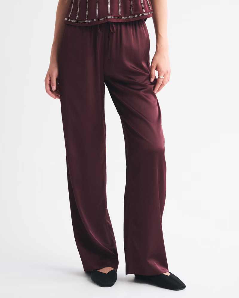 Satin Pull-On Pant | Abercrombie & Fitch (US)