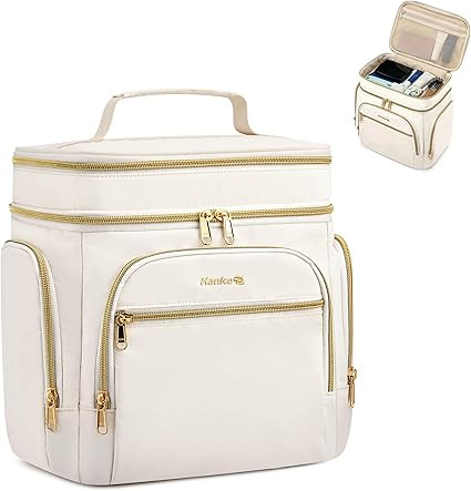 Hanke Large Toiletry Bag for Women Travel, Double Layer Organizer with Wide Opening for Full-Size... | Amazon (US)