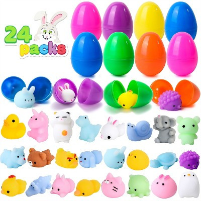Joyfy 24 Packs 2.4'' Easter Eggs with Squishy Toys, Cute Stress Relief Toy for Kids Easter Egg Hunt, Party Favors, Classroom Gifts, Basket Fillers | Target