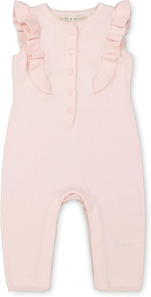 Hope & Henry Organic Cotton Sweater Romper with Button Front | Amazon (US)