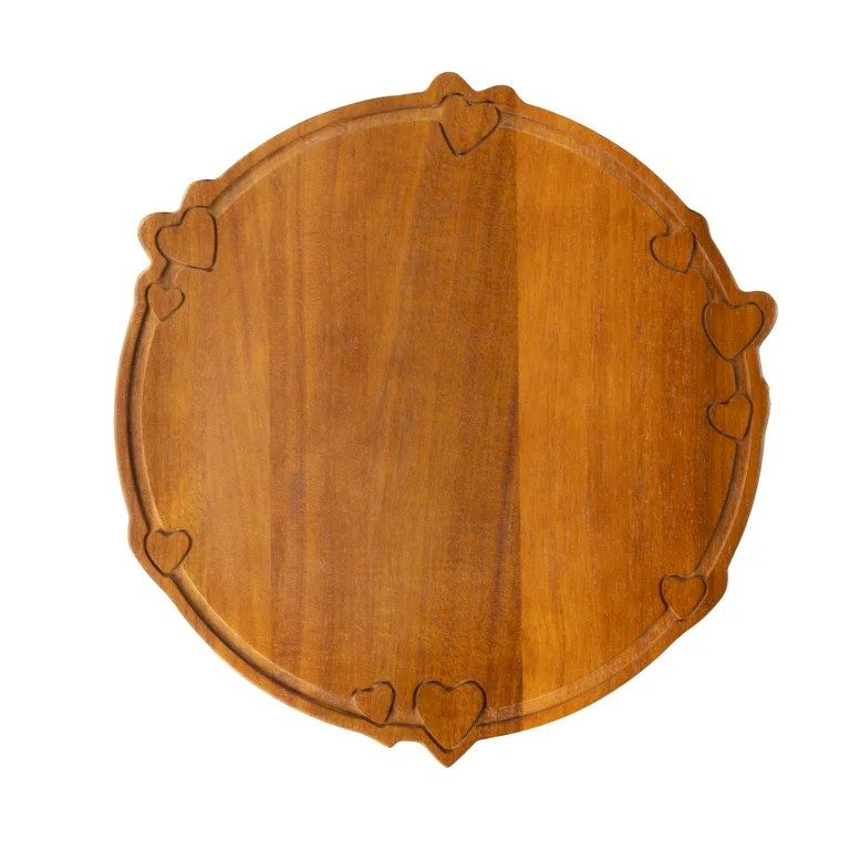 Way To Celebrate Round Wooden Charcuterie Board, Valentine's Day, Kitchen Serving, 13.32 x 13.97 ... | Walmart (US)