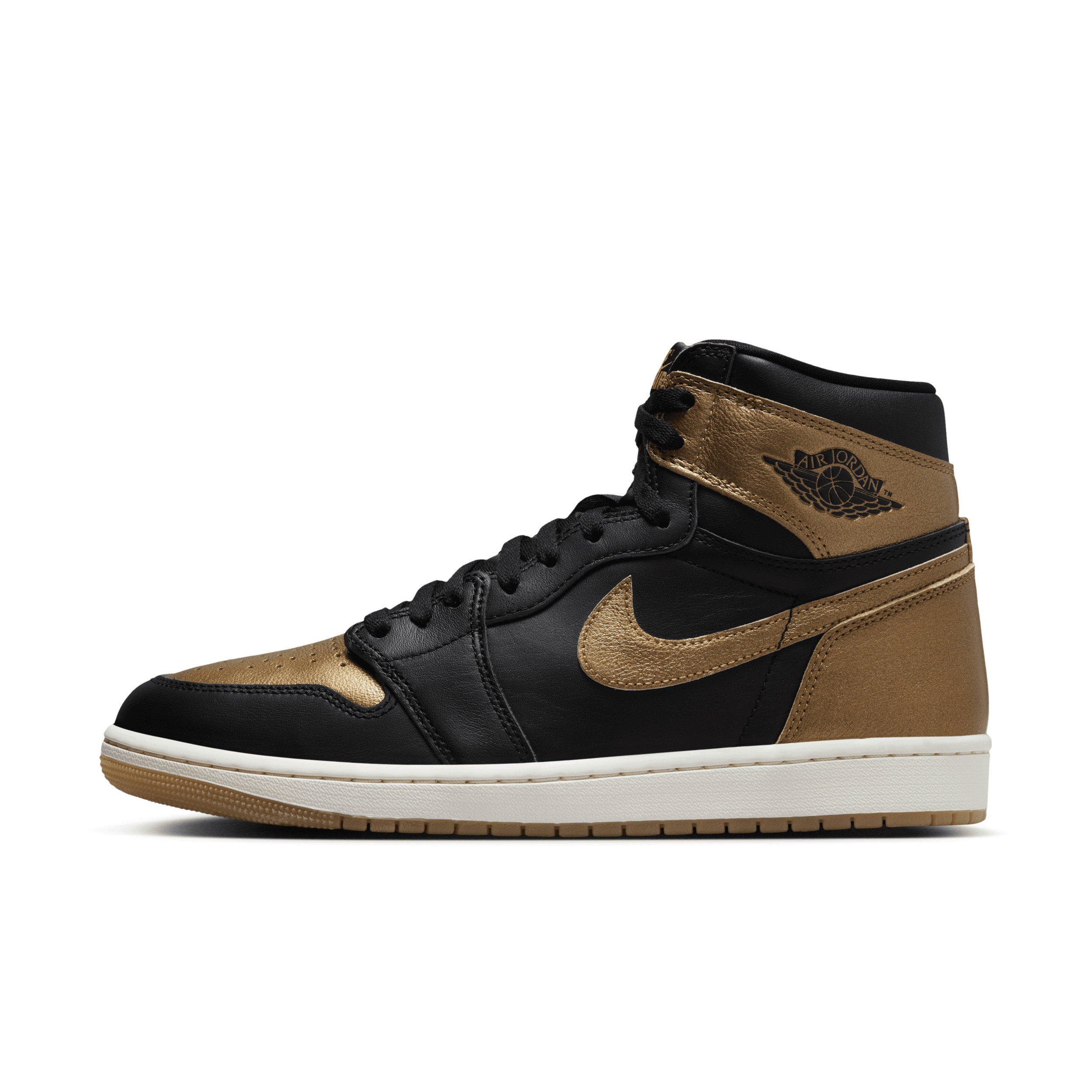 Men's Air Jordan 1 Retro High OG "Black and Gold" Shoes in Black | DZ5485-071 | Nike (US)