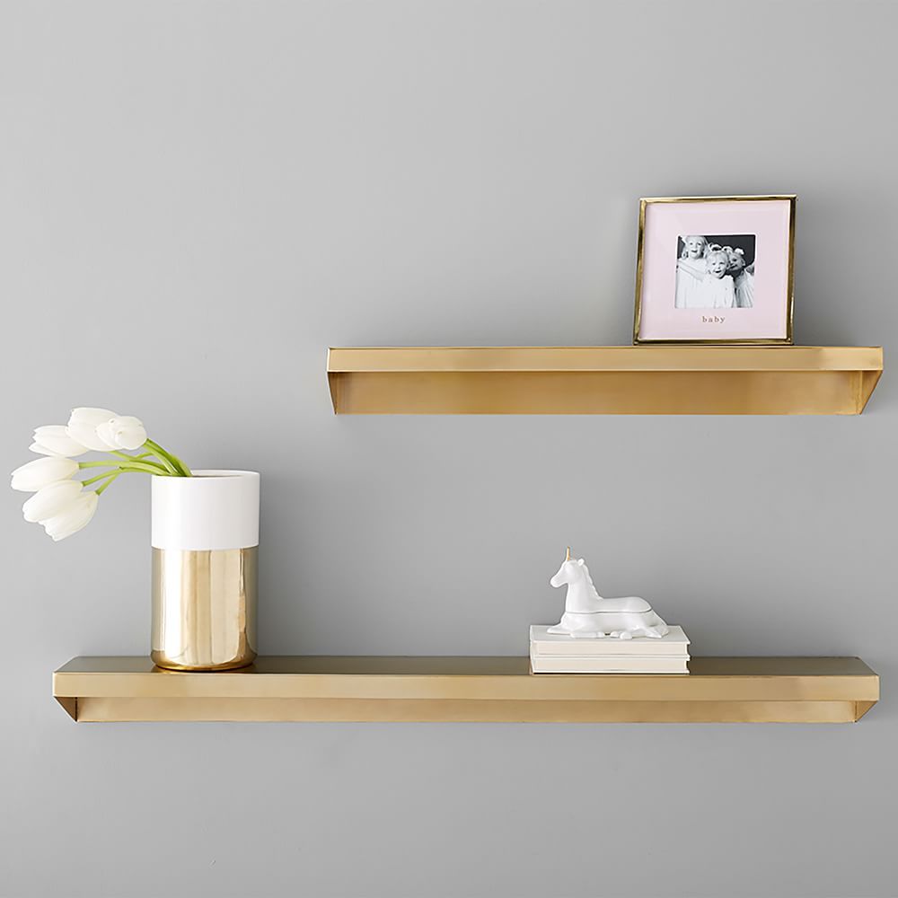 Floating Metal Wall Shelves | West Elm (US)