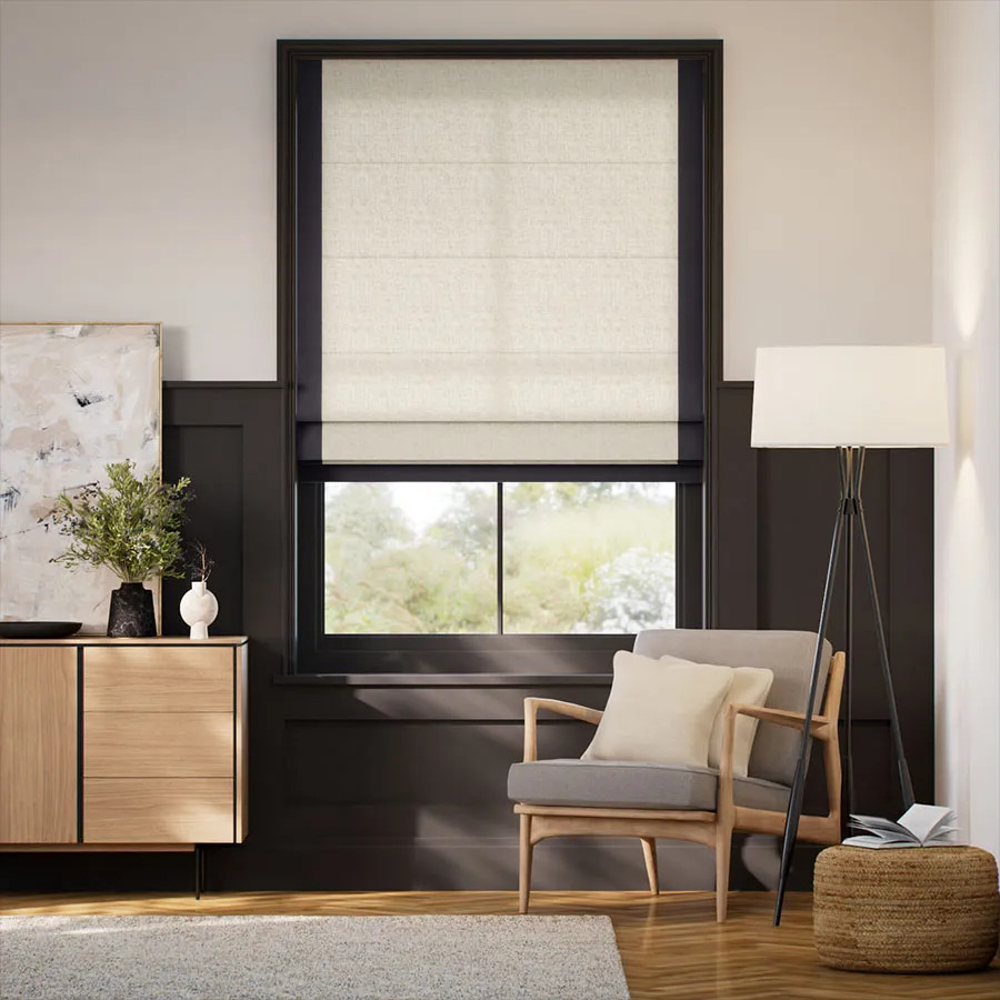 Casabella Border Roman Shades | Select Blinds