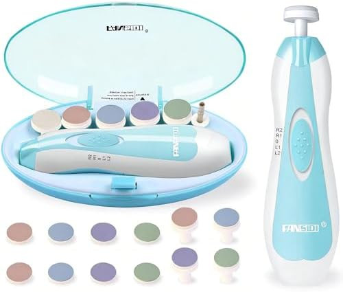 Fansidi Upgraded Baby Nail Trimmer Electric | Easy & Safe Baby Nail File, Precise 4-Stage Gentle ... | Amazon (US)