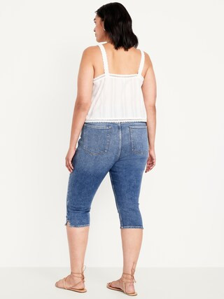 High-Waisted Rockstar Slim Capri Jeans | Old Navy (US)