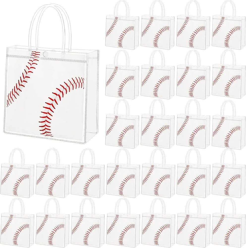 MIMIND Baseball Gift Bags Baseball Party Favor Goodie Bag with Handles 8 x 8 x 3.15 Inch, 30 Piec... | Amazon (US)