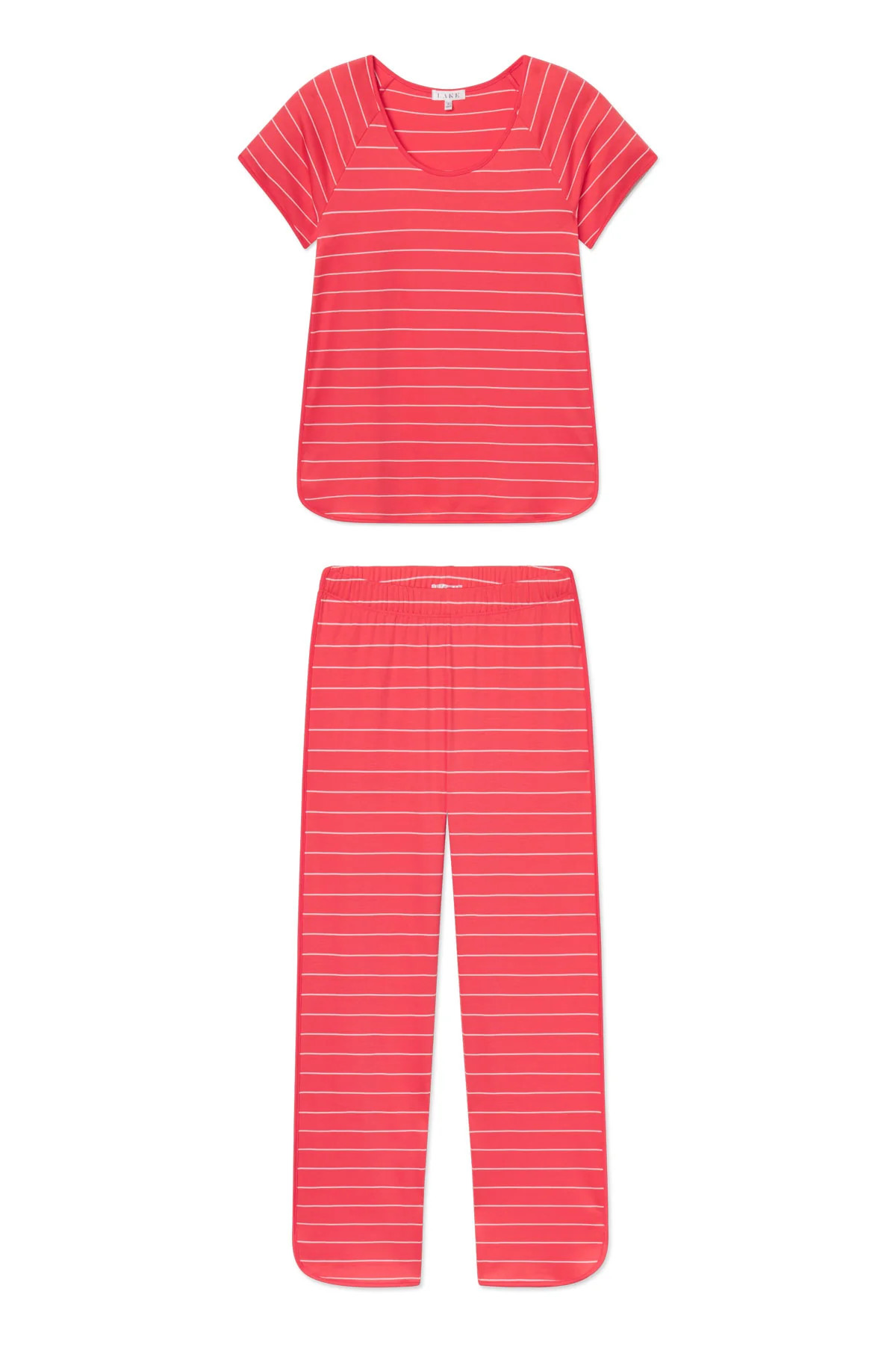 Pima Short-Long Set in French Blue Heart | Lake Pajamas
