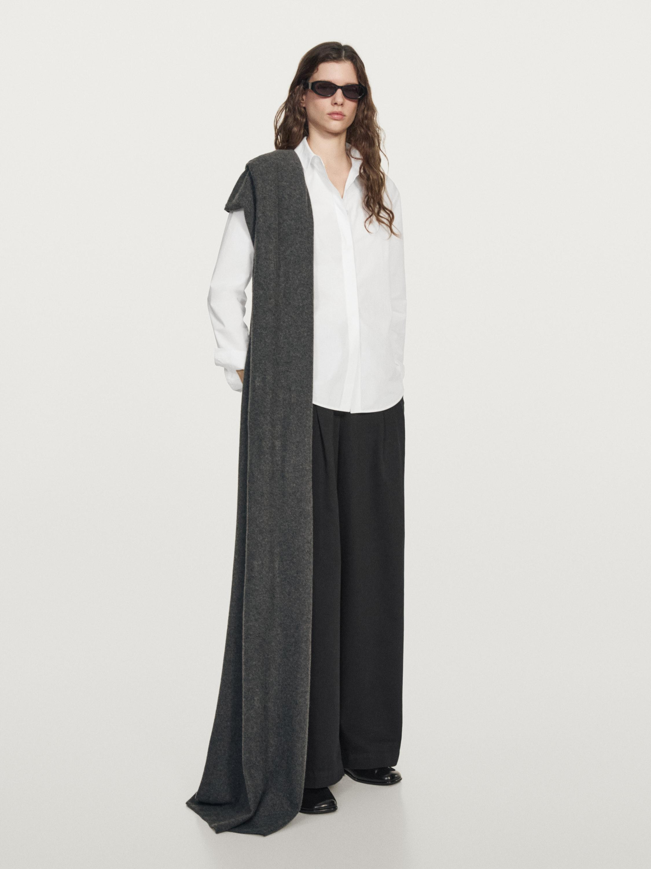 Chemise popeline boutons dissimulés | Massimo Dutti FR