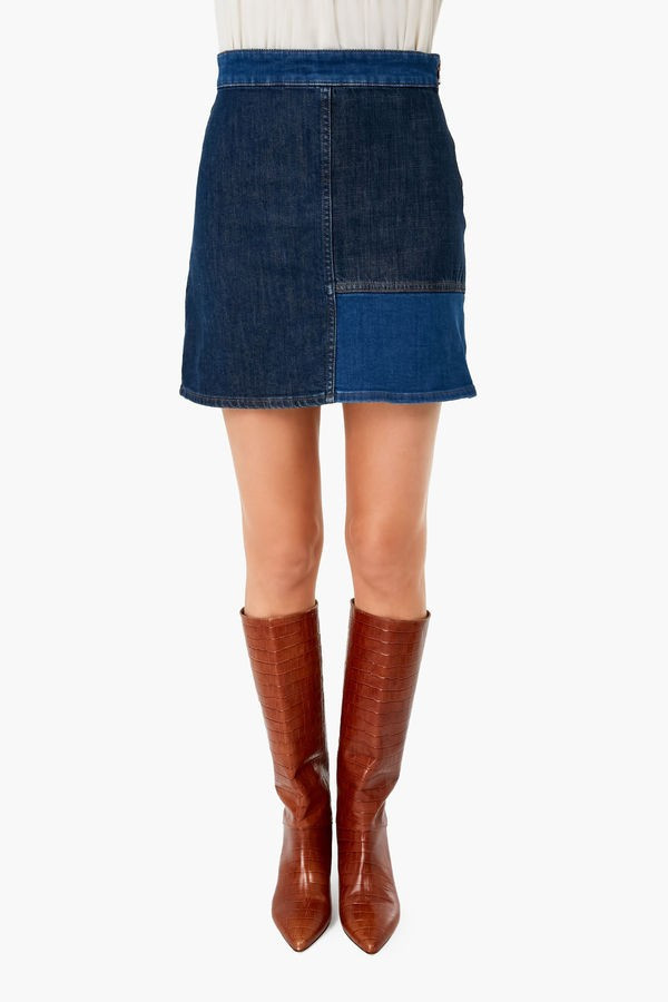 Patchwork Denim Mini Skirt | Tuckernuck (US)