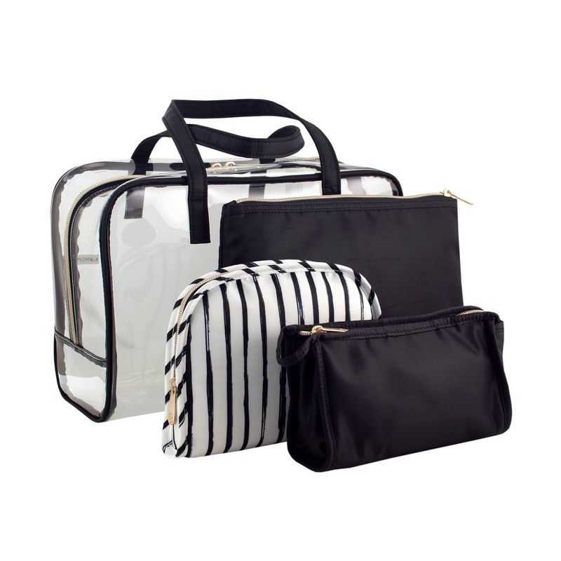 Sonia Kashuk&#8482; Makeup Organizer Bag Set - Black/Stripe | Target