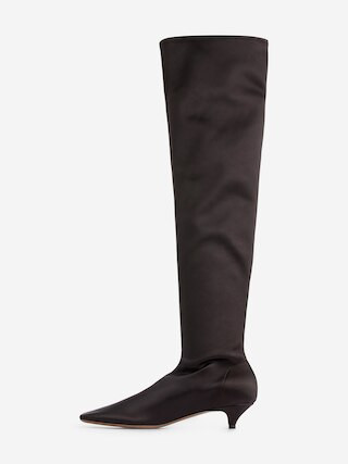 Overknee-Stiefel aus Satin | Arket EU