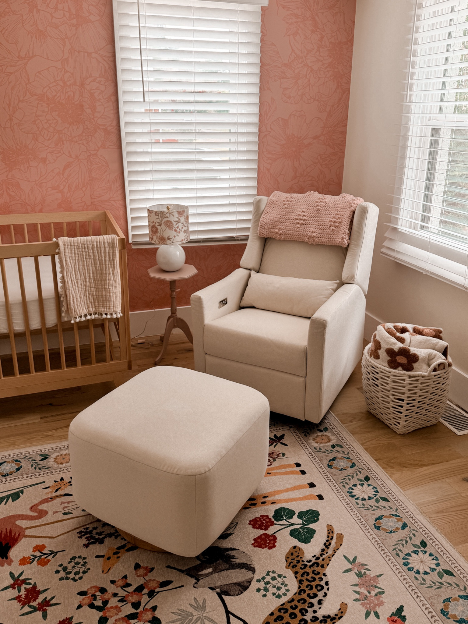 Baby girl’s nursery sneak peek • part ✌🏼

Glider recliner, babyletto, safari rug, chic safari, natural wood crib, crane baby blanket, tjmaxx finds, antique finds, ruggable nursery rug

#LTKBaby #LTKHome #LTKKids