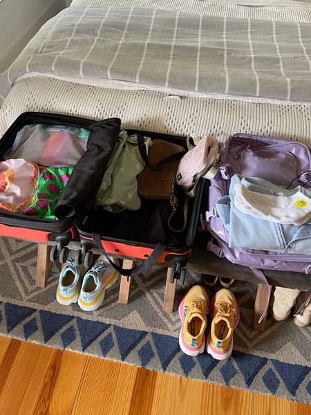 suitcases + backpack (code VIV10) 
Packing cubes and sneakers- true size

#LTKunder100 #LTKshoecrush #LTKstyletip
