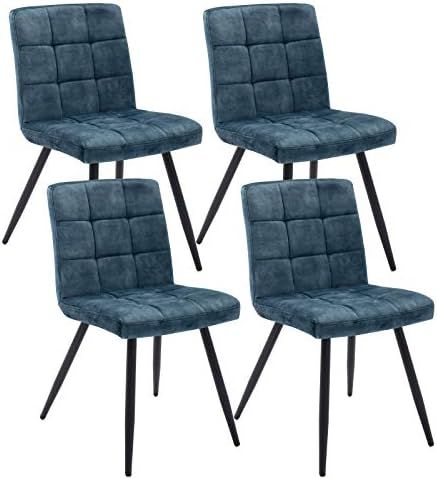 Duhome Dining Chairs Reception Chairs, Accent Living Room Chairs Fabric with Black Metal Legs for... | Amazon (US)