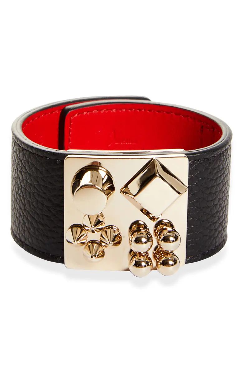 Christian Louboutin Carasky Studded Leather Bracelet | Nordstrom | Nordstrom