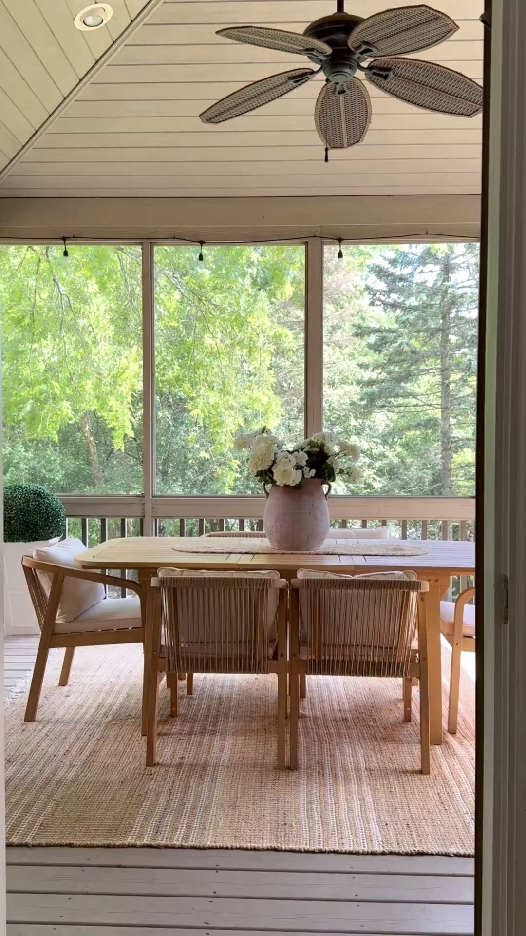 Outdoor dining setup on our screened deck

#LTKHome