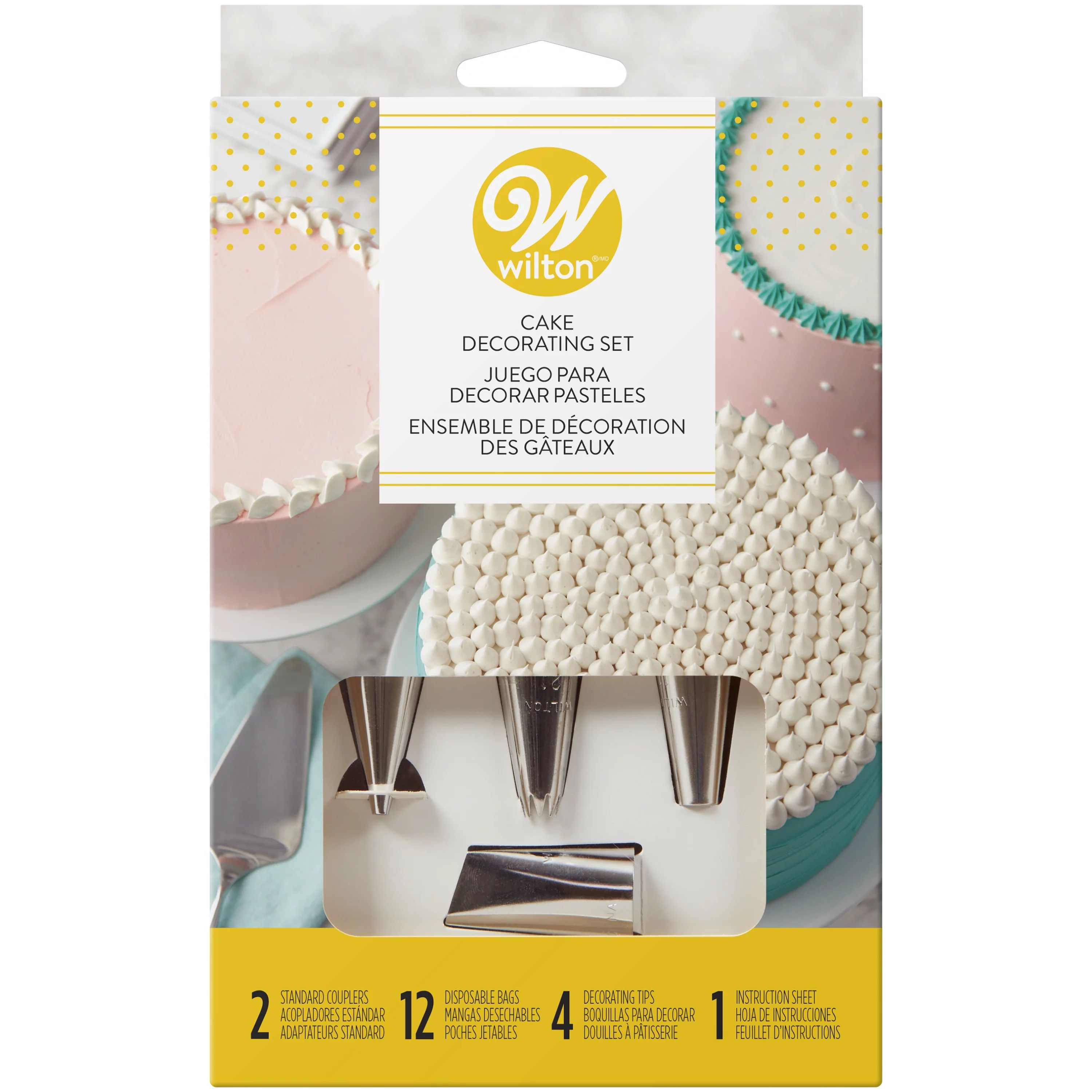 Wilton Cake Decorating Set with Piping Tips, Decorating Bags, Couplers and Instructions, 18-Piece... | Walmart (US)