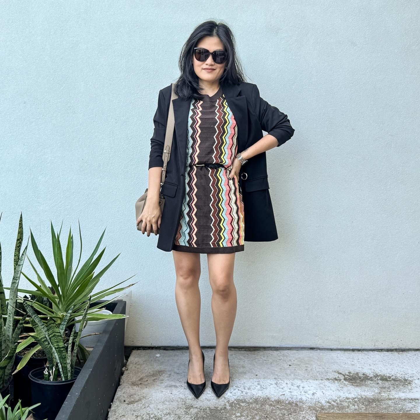 Everything in this picture (except the bag and shades) I’ve had for years. There are just some things that I want to keep until it’s given up on me. 

𝐎𝐔𝐓𝐅𝐈𝐓 𝐃𝐄𝐓𝐀𝐈𝐋𝐒:
Shoes: @christianlouboutin ; Dress: @missoni for @target ; Blazer: @_db for @macys ; Bag: @the_horse ; Belt: @target

#osipdressweek #falltransition #falltransitionoutfit #realoutfit #dailystyle #stylediary #workwearinspo #workwearstyle #petitestyle #fallinspiration #workwearinspiration #styleinspo 

Work wear inspiration, fall outfit, wear what you have, dress challenge, style challenge, daily style, real outfit wear inspo