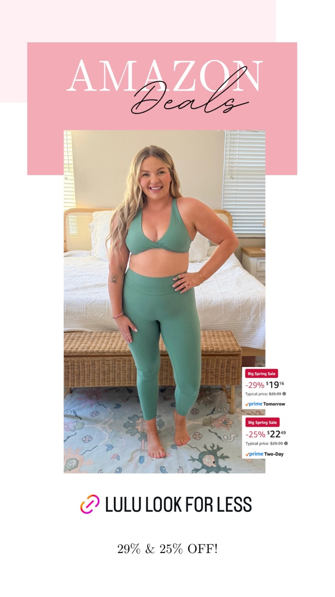 Cute green athletic set on deal both pieces!

#LTKMidsize #LTKActive #LTKSaleAlert