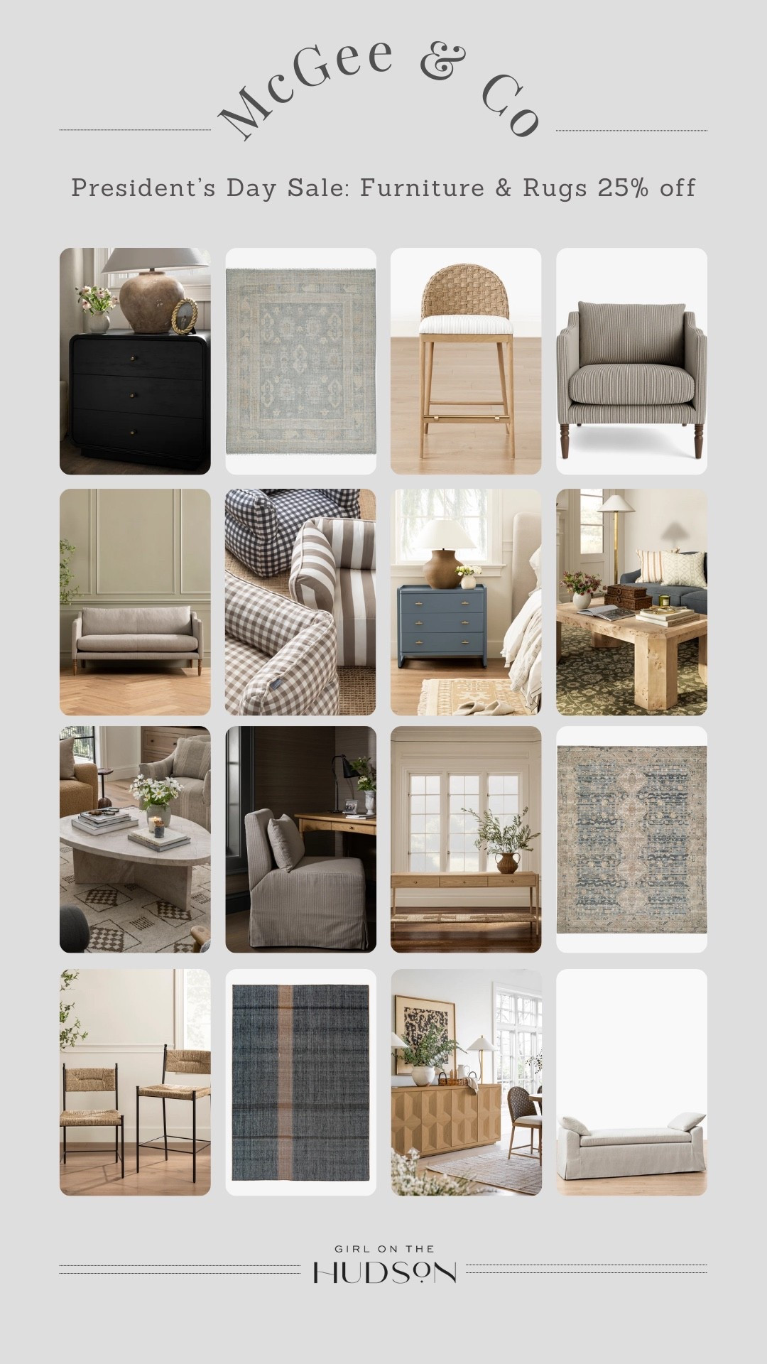 The @mcgeeandco President’s Day sale just kicked off!! Up to 25% off furniture and rugs 🙌🏻

#LTKSeasonal #LTKHome #LTKSaleAlert