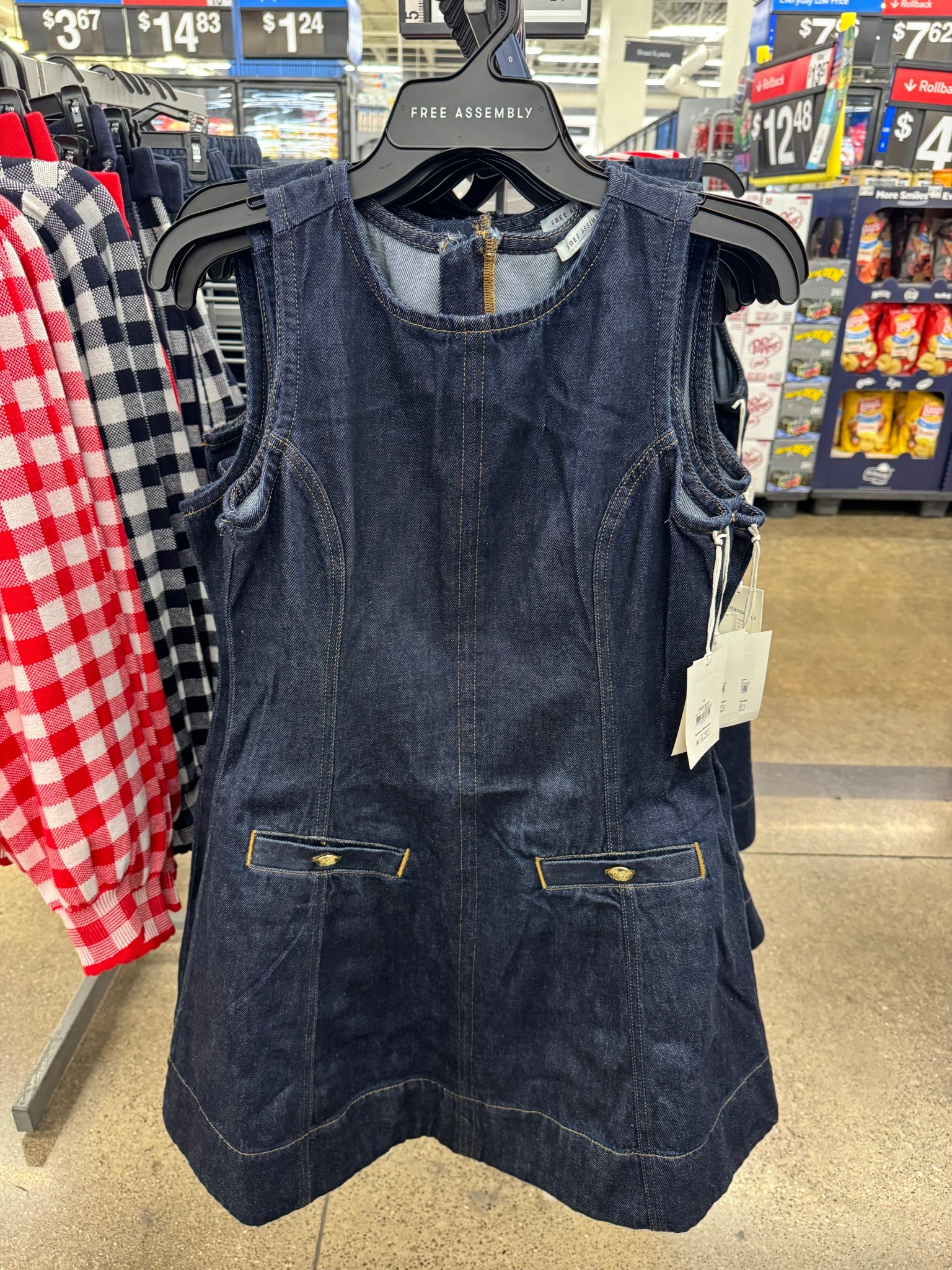 On sale! Walmart Free Assembly Women's and Women’s Plus Sleeveless Denim Mini Dress, Sizes 0-26

#LTKgrwm #LTKootd #LTKSaleAlert