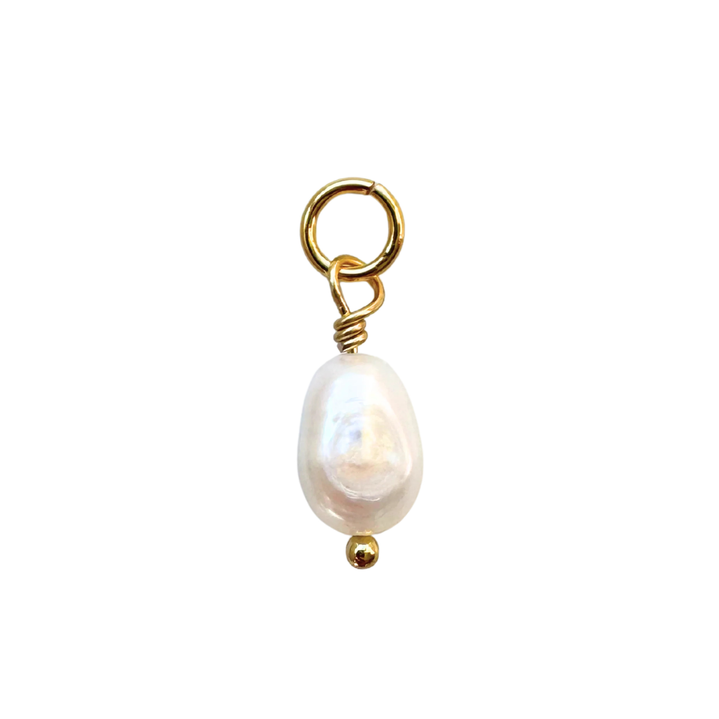 Tiny Drop Pearl Charm | Logan Tay