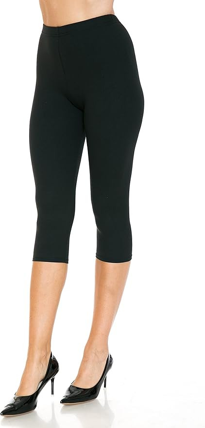 Leggings Depot Women's High Waist Leggings Soft 1” Waistband Solid Pants - Regular, Plus, 1X3X,... | Amazon (US)