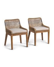 Set Of 2 Woven Striped Dining Chairs | Marshalls