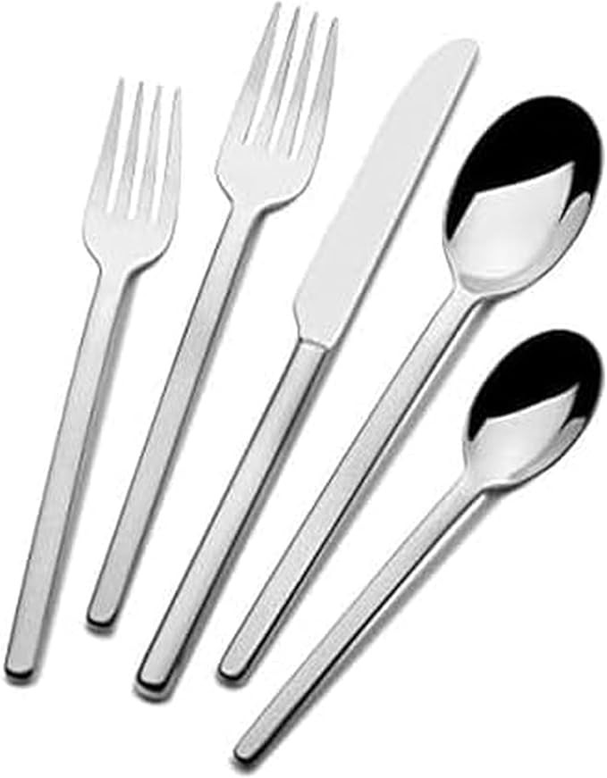 Mikasa, Zena Flatware Service for 8, 45 Piece Set, 18/0 Stainless Steel, Silverware Set with Serv... | Amazon (US)