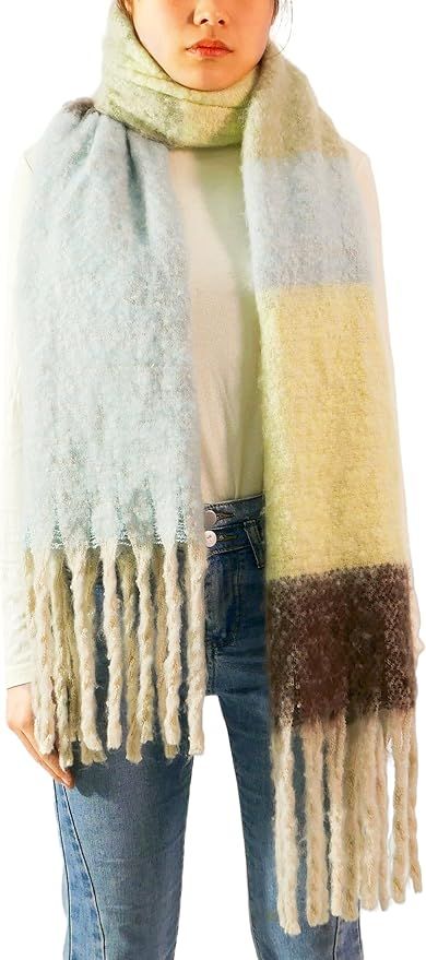 Wander Agio Winter Warm Scarf for Women Long Shawl Large Scarves Cold Weather Thick Blanket Scarf... | Amazon (US)